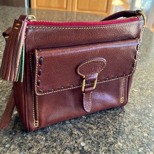 Doooney & Bourke Chestnut leather Crossbody Bag